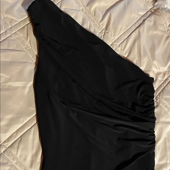 Lauren Ralph Lauren Black One-Shoulder Dress - Picture 4 of 5